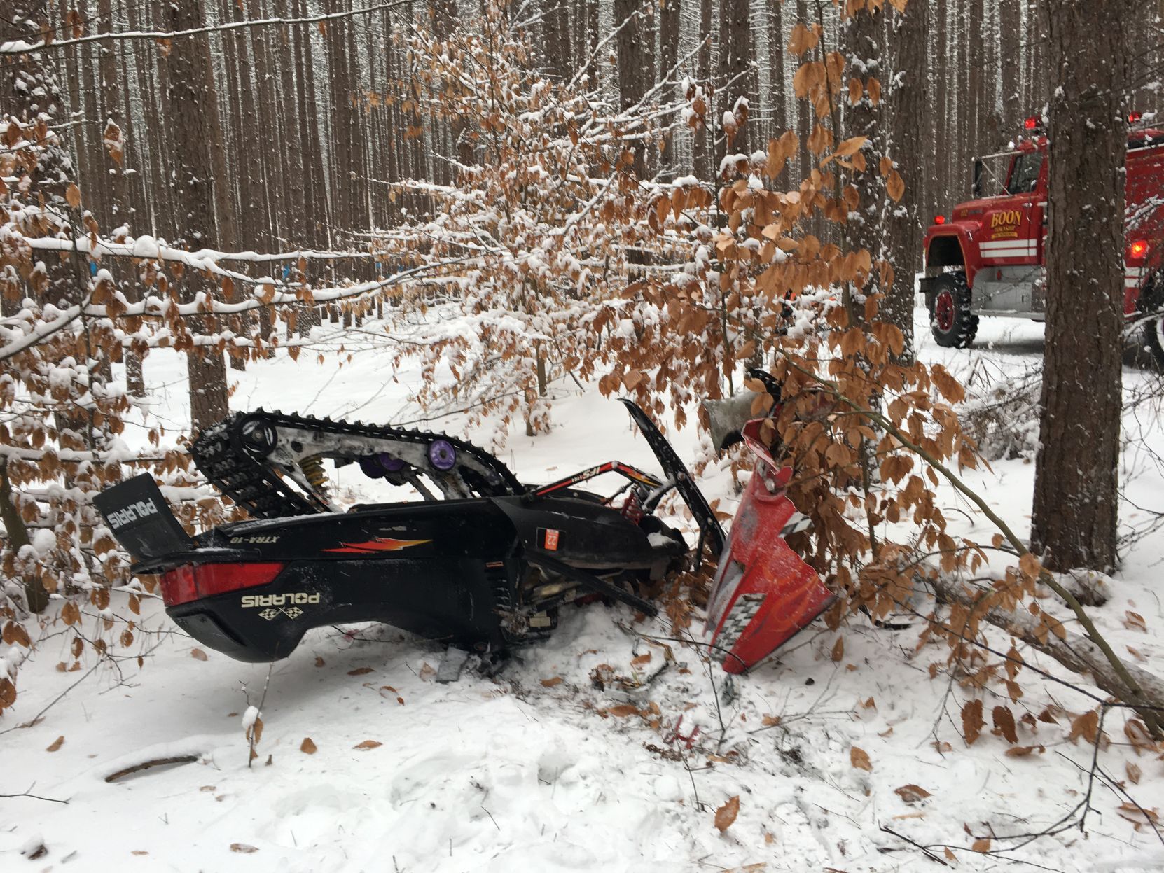 Big Rapids man dead after snowmobile crash in Boon Township